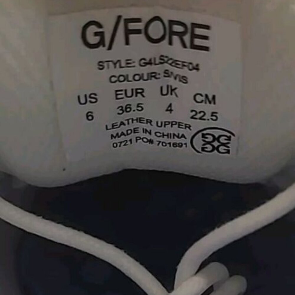 G/Fore Gallivanter Cap-Toe Women's Size 6 Snow Vista Blue Golf Shoes G4LS22EF04 - Picture 10 of 10